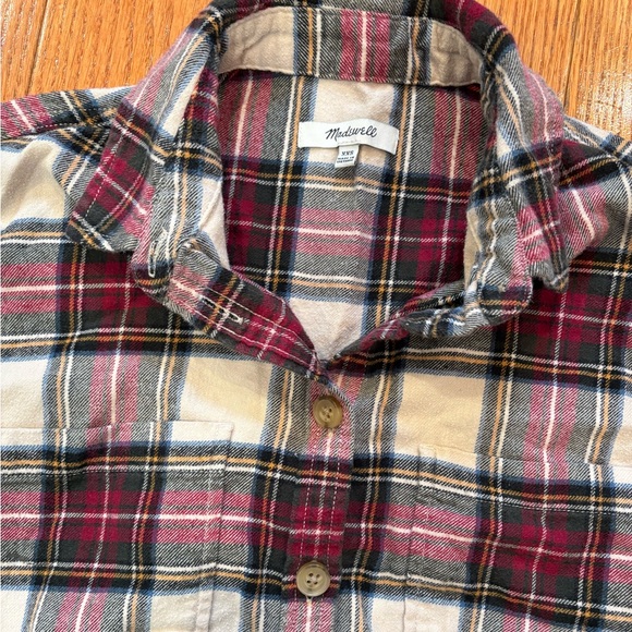 Madewell flannel button up top - Picture 2 of 3